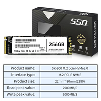 SSD NVMe M.2 PCIe 3.0 2280 256GB Baru Langsung dari Pabrik, Performa Tinggi Internal Laptop, Kecepatan Baca 2500MB/s, Kecepatan Tulis 2100MB/s