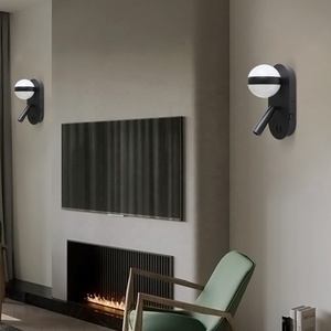 SKD Sunsir Led up and Down Lighting Wall Lighting Black Metal Acrylic Bedroom Wall Lamps - Product Image 4