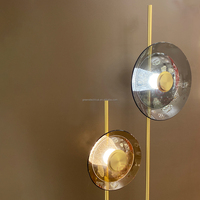 Lampe en fer de luxe moderne et créative, corps de lampe en fer, base E27, source de lumière LED, abat-jour doré, installation facile pour jardin, salon
