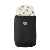 Sac de couchage d'hiver moderne pour bébé avec capuche épaisse et chaude en fausse fourrure Couverture anti-coup de pied pour poussette