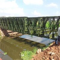 Pont Bailey modulaire préfabriqué en treillis d'acier