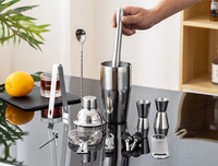 Ensemble de shakers à cocktails en acier inoxydable, outils de barman, ensemble de shakers à cocktails de qualité supérieure en acier inoxydable, ensemble de bar à cocktails