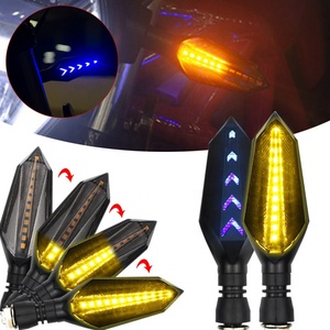 Phổ hổ phách màu xanh <span class=keywords><strong>12V</strong></span> DRL chảy nhấp nháy năng động tuần tự Xe Máy <span class=keywords><strong>Led</strong></span> tín hiệu rẽ ánh sáng chỉ số ánh sáng xe máy - Product Image 2
