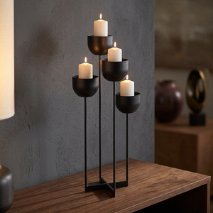 Porte-bougie décoratif moderne en fer, durable, résistant à la chaleur, écologique, vintage, pour un style de maison luxueux, salle à manger, ambiance festive - Product Image 6