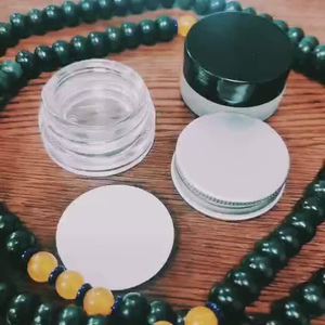 3ml 5ml 7ml Envases de vidrio grueso de perfil bajo con tapas de metal negro-Frascos de concentrado de 1 gramo - Product Image 2