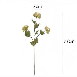 زهرة اصطناعية مصنوعة يدويًا من الحرير الأخضر 77 بساق واحد و 3 رؤوس لترتيبات الزهور وتزيين الزفاف - Product Image 6