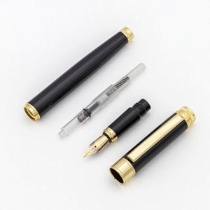 Luxury Exclusive Custom Logo Metal Fountain <b>Pen</b> Business Ballpoint <b>Pens</b> Black with Logo for Finance & Students Business Gift - Product Image 5