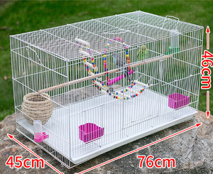 Groothandel Fabrikant Gewaagde Metalen Grote Kleine Opvouwbare Dragers Goedkope Papegaai Kooi Met Lade Feeder - Product Image 5