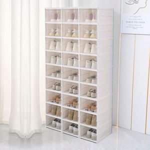 Haogle New Arrival PP Plastic Eco-Friendly Foldable Shoe Organizer <b>Box</b> with Modern Design Sneaker <b>Storage</b> Container - Product Image 5