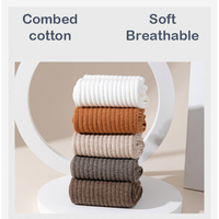 Chaussettes décontractées classiques noires en coton pour hommes, vente en gros