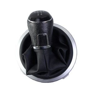 Volkswagen Golf Gear <b>Knob</b> 5-Speed Leather <b>Shift</b> <b>Knob</b> With Dust Cover Ergonomic Design - Product Image 1
