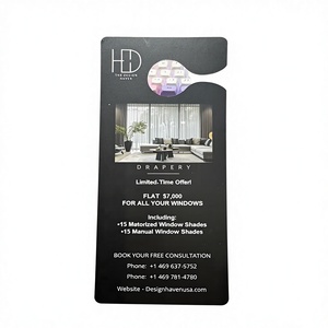Cartellino da appendere alla porta per hotel con prezzo promozionale, personalizzato con design pubblicitario, per maniglia della porta, con messaggio 'Non disturbare', di forma irregolare - Product Image 4