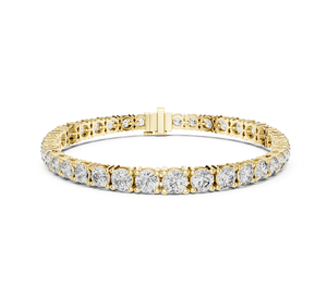 Bracelet en diamant cultivé en laboratoire en or, bracelet tennis, bijoux fins contemporains de créateur, accessoire de mode - Product Image 1
