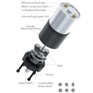 36GP-3530 Planetaire Tandwielmotor 12V 24V Instelbare Snelheid 8 Tpm ~ 1621Rpm Hoge Koppel مايكرو DC مشغل حديد موتور