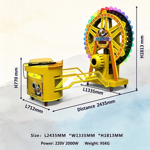 Machine de jeu d'arcade extérieure Happy Ferris Wheel en métal, automatique, à tir au <span class=keywords><strong>laser</strong></span> de ballons, à monnayeur, pour parc d'attractions - Product Image 1