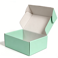 Caja de Envío Ecológica con Impresión Personalizada y Relieve en Colores Suaves, Tapa de Papel Kraft Minimalista, Empaque Elegante para Minoristas