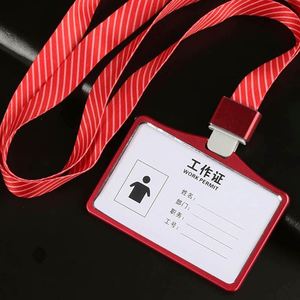 Alloy ID Card Case Detachable Neck Lanyard Convenient Badge Holder with <b>Name</b> <b>Tag</b> for School Business Office Use - Product Image 4