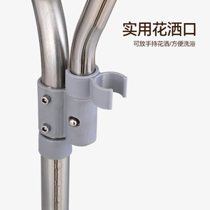 Bathroom Safety <b>Stool</b> Stainless Steel 6-Level <b>Height</b> <b>Adjustable</b> For Elderly And Pregnant Women - Product Image 5