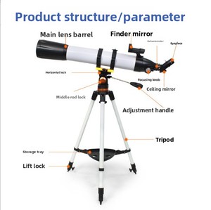 Khám phá và quan sát mặt trăng với kính thiên văn khúc xạ hd80090 đường kính lớn và cường độ cao - Product Image 3