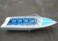 520cm afrique pas cher en fibre de verre 17ft 8 passagers Ride Open Simple bateau de pêche en fibre de verre avec moteur à essence hors-bord