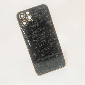 Convient pour <span class=keywords><strong>iPhone</strong></span> <span class=keywords><strong>12</strong></span> <span class=keywords><strong>PRO</strong></span> <span class=keywords><strong>MAX</strong></span> plaque arrière de ceinture plaquée or véritable avec boîtier en or à grain aléatoire - Product Image 3