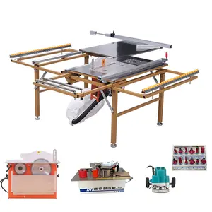 High Performance With New Special Design Wood Cutting Machine Woodworking Circular Saw Sn Tools Double Blade Sliding Table