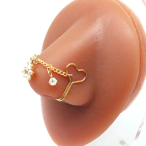 YICAI Thép Không Gỉ Sao Trăng Thạch Dangle <span class=keywords><strong>Chain</strong></span> <span class=keywords><strong>Nose</strong></span> Nhẫn Với Phụ Nữ Người Đàn Ông Tim <span class=keywords><strong>Nose</strong></span> Cuff <span class=keywords><strong>Chain</strong></span> <span class=keywords><strong>Nose</strong></span> Nhẫn - Product Image 6