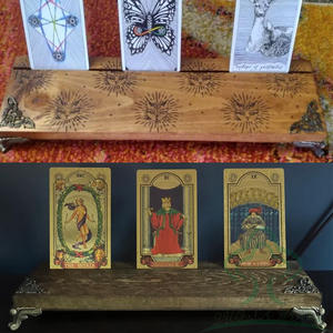 Support de carte de <span class=keywords><strong>tarot</strong></span> en bois-Fournitures de sorcellerie, accessoires de <span class=keywords><strong>tarot</strong></span>, petit étui de carte de <span class=keywords><strong>tarot</strong></span>-Affichez votre <span class=keywords><strong>tirage</strong></span> quotidien de cartes - Product Image 2