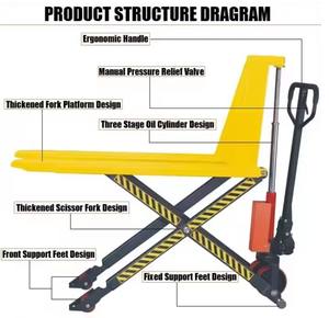 Truk Angkat Gunting Premium Baru Mesin Diesel Garansi 1 Tahun Dua Pilihan Ukuran Kapasitas Beban 1,5-2 Ton Merek HZHI 600mm - Product Image 2