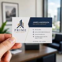 Tarjetas de Visita Personalizadas, Papel Laminado de 300 g/m², Impresión Offset, Doble Cara Tamaño/Color/Logotipo/Texto/Código QR personalizables.