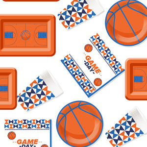 DAMAI New Customized Design Basketball Theme Disposable Dessert Dinner <b>Paper</b> Plates Cups Napkin Tableware Set for Kid Party - Product Image 4