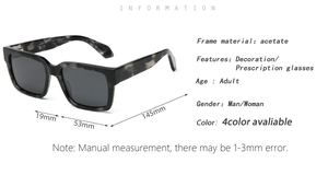 Venta al por mayor Unisex Uv400 Gafas de sol Marco cuadrado Hombres Retro Moda Marca de lujo Tonos Logotipo personalizado Hombres Mujeres Gafas de sol polarizadas - Product Image 6