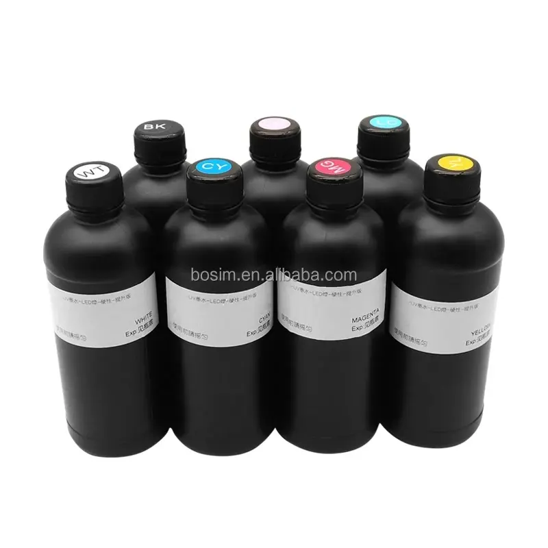 1000ML UV ink for Ricoh G4 G5 G5i G6 Print head UV Curing soft hard inks for UV flatbed roll to roll hybrid printers Plotters
