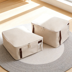Clothing Organizer Quilt <b>Storage</b> Bag Rectangle 100% Cotton Large Capacity Bedroom Use - Product Image 1