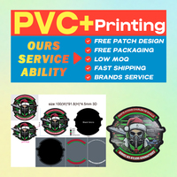 Patchs en PVC de forme personnalisée de haute qualité pour l'équipement de pompier et les services d'urgence avec logo personnalisé et bordure Merrow