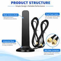 Antena Komunikasi Polarisasi Vertikal Dual Feedline untuk Router CPE 5G, Gateway IoT, Peralatan Jaringan Nirkabel