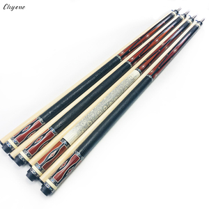 Chyone de 13mm rojo sander con incrustaciones de madera de taco de billar con 12pcs laminado eje hueco de concha de abulón de hecho a mano de billar taco de billar - Product Image 1