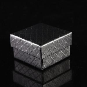 Grid Texture Diamond Pattern Waterproof Cardboard Ring Necklace Pendant Eco Jewelry Packaging Box White - Product Image 4
