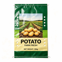 Sacs en PP économiques pour le transport des pommes de terre, sacs tissés standard pour pommes de terre, oignons, maïs, matériau recyclable
