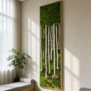 Yasuran – Cadre d'art mural en mousse naturelle préservée, fait main, écologique, durable (5-8 ans), pour la maison, le bureau, l'hôtel, luxe - Product Image 5