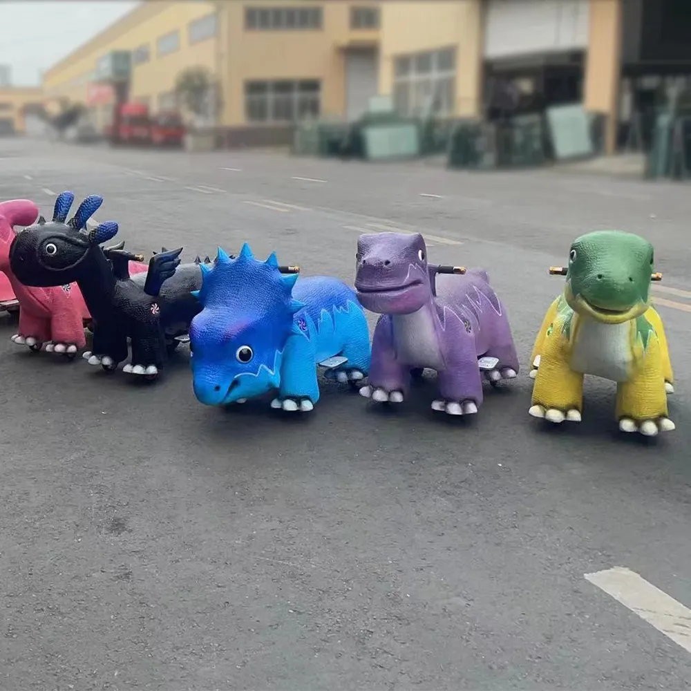Hewan Listrik Hiburan dinosaurus Animatronics mainan hewan listrik naik anak-anak naik naga pada mainan hewan