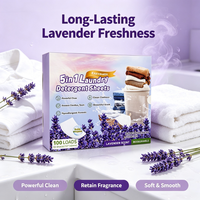 Feuilles de lessive concentrées, nettoyage en profondeur avec parfum frais, faciles à utiliser pour le lavage en machine et à la main