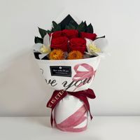 Bunga kecantikan abadi buatan tangan 5 asli Hari Valentine Hari Ibu 2025 penjualan laris untuk Tahun Baru