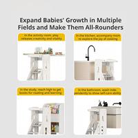 Tour d'apprentissage Montessori pliable pour enfants, tabouret antidérapant peu encombrant pour la cuisine et la salle de bain