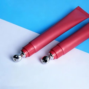 Custom <b>Eyes</b> Cream Cosmetic Squeeze Tube 20ml PE Soft Tube with Massage Applicator Metal Ceramics Head Silver Cap Tube Packaging - Product Image 5