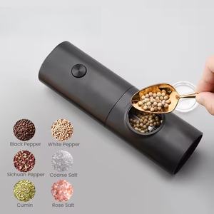 USB Rechargeable <b>Salt</b> Pepper Set Adjustable <b>Coarseness</b> Auto Grind with Light Refillable Mills Kitchen Tools - Product Image 2