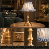 Lampe de table sans fil à abat-jour plissé, écologique, personnalisable OEM, ampoule E14, 5200 mAh rechargeable, en métal, pour marque privée, vente en gros