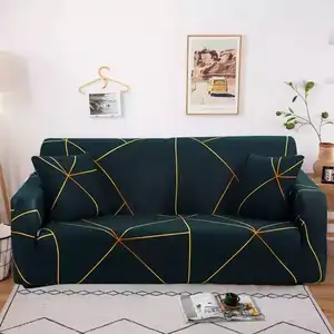 Geometric stripe stretch sofa cover 5-seater digital printing sofa cover household waterproof sofa cover