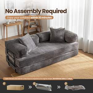Fabricante de Compresión al Vacío, Sofá <span class=keywords><strong>Cama</strong></span> Futón de 2 Plazas de Tela Comprimida al Vacío, Sin Marco, Muebles para Sala de Estar - Product Image 4