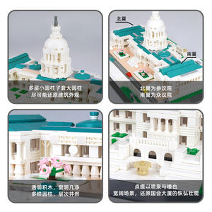 5235 Washington D.C. États-Unis Capitole Blocs de construction Série Street View MOC Ensemble de blocs éducatifs Jouets pour enfants 1074+PCS - Product Image 4
